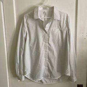 Lululemon White Button Down Blouse